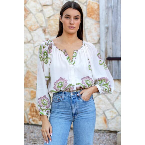 Emerson Fry Tops - Emerson Fry Frances Blouse - Maeve Flowers Medium M